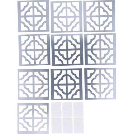 Sticker mural miroir 3D à faire soi-même, décoration de fond pour chambre ou salon (1/5)