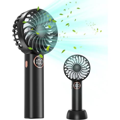 Portable USB fan, small 5-speed fan with 3000 mAh battery, mini quiet fan for shopping and the office (1/5)