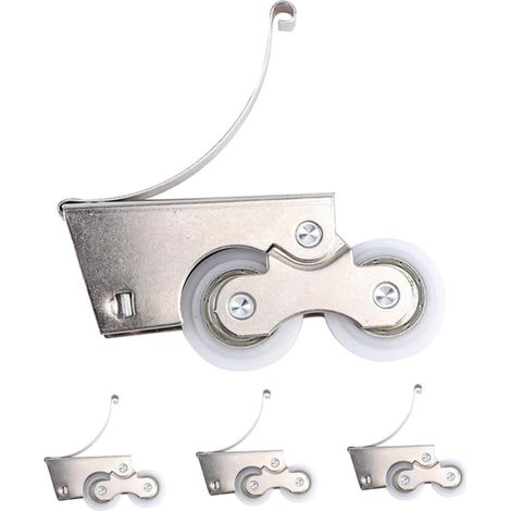Lot de 4 poulies métalliques pour portes coulissantes (1/5)