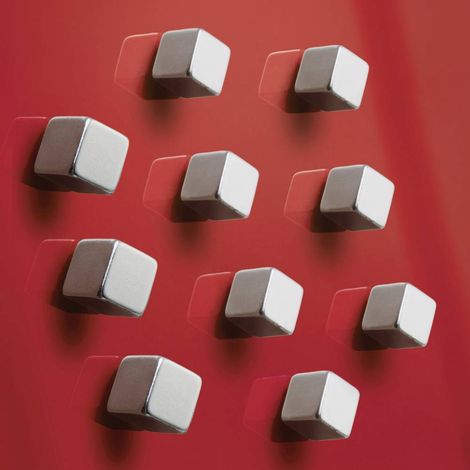 Sigel Magnete neodimio C5 Strong (L x A x P) 10 x 10 x 10 mm cubo Argento 10 pz. BA193 (1/5)