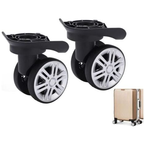 ALLIANDISPaire de roulettes pour valise souple, roues de rechange universelles à double rangée, silencieuses et durables - Pièces de remplacement A19 (1/4)