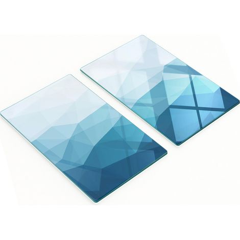 Dekorative Glasbretter zum Servieren von Snacks, abstraktes Design, 2 x 30 x 52 cm (1/5)