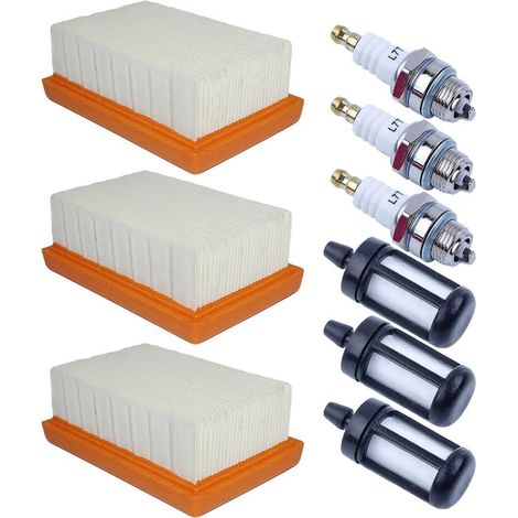 Kit de filtre à air, filtre à carburant et bougie, pour Stihl Ts400 Br350 Br350Z Br430 Sr430 Sr431 Sr450 Br450C Br430Z Souffleur dorsal, pour Stihl 4223-141-0300, pour Stens 605-228, pour Stihl 4223 1 (1/5)