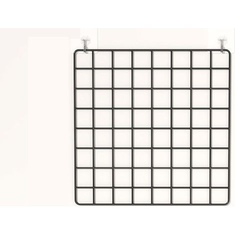 Metall-Wandgitter – Dekoratives Fotogitter für Wände – Wandorganizer-Gitter – Schwarz – 2er-Set (1/5)