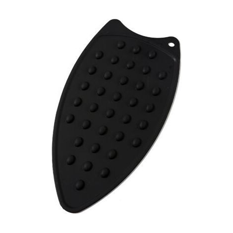1 x Silikon-Ablagematte, multifunktionale hitzebeständige Matte, Schutzmatte für Bügelbrett, Glätteisen, Lockenstab (schwarz) (1/5)