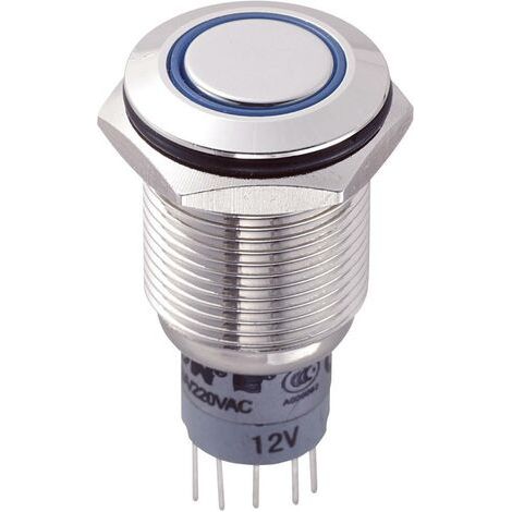 Bouton-poussoir antivandalisme TRU COMPONENTS LAS2GQF-22E/B/12V/N/P 701979 250 V/AC 3 A 2 x On/(On) à rappel 1 pc(s) (1/4)