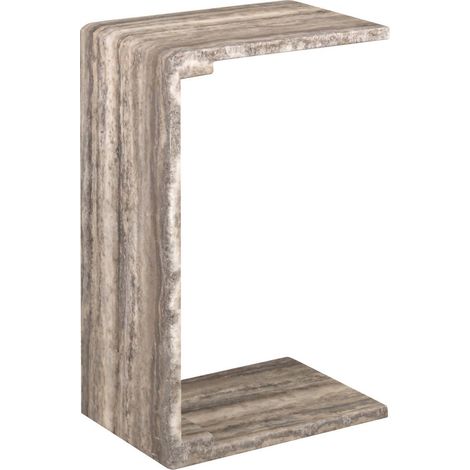 Table de canapé compacte en marbre gris - gris marbré (1/5)