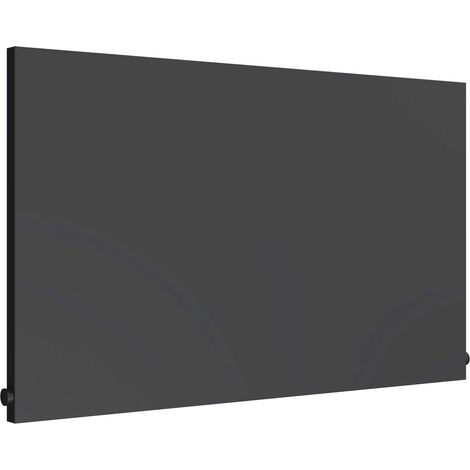 Reina Slimline Horizontal Designer Radiator 600mm H x 1000mm W Textured Matt Anthracite (1/4)