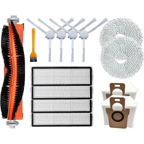 Accessoires pour balayeuse B101CN : brosse principale, filtre HEPA, brosse latérale, lingette de nettoyage, sac à poussière, pièces de rechange-AquaForge (1/2)