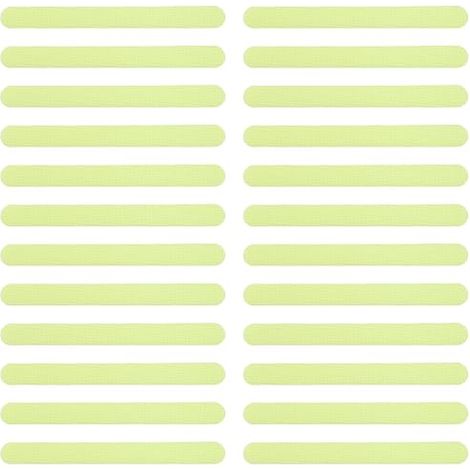 Paquete de 24 tiras adhesivas antideslizantes fosforescentes para peldaños de escaleras, literas, bañeras, cocinas y piscinas - 2 x 20 cm (1/5)