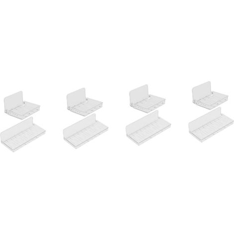 4 Ensembles Étagères De Salle De Bain Étagère Pliable Perçage Rangement Pour Serviettes Accessoires De Bain Support Adhésif 2 Pièces  4 (1/5)