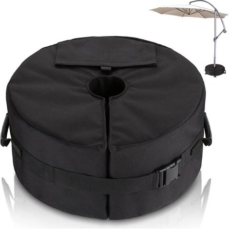 Sac de Poids de Base pour Parasol - Diamètre Réglable Ouverture latérale Poids de La Base du Parasol - Support de Poids de Parasols de Jardin Extérieur pour Patio - Sacs de Sable Jusqu'à 40 kg (1/4)