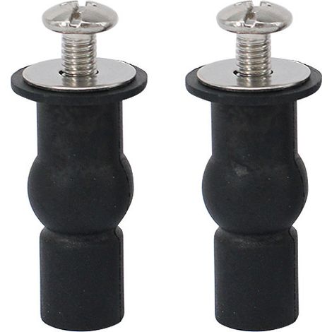 Toilettensitz-Scharnierbefestigungen, Toilettensitz-Befestigungszubehör, geeignet für alle Toiletten (18 mm, schwarz),Dolaso (1/5)