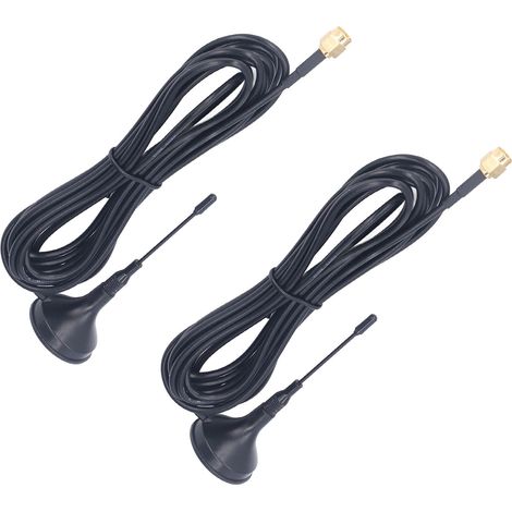 2Pcs Antenne Aimantée Ventouse GSM Mini SMA GPRS 2G 3G Réception Émission Signal Forte (1/5)