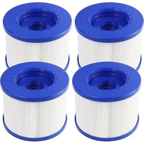 Schwimmbadfilter, 4er-Pack Ersatzfilter, 104 mm Schraubfilter, aufblasbare Filterkartusche, für Clever Spa, Aquaparx, Aqua Spa, Costway, All Seasons, GoPlus, Wido und andere. (1/5)