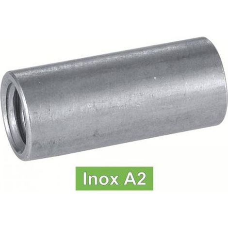 25 Manchons Cylindriques Taraudés M12 mm - Inox A2 - D-Work
