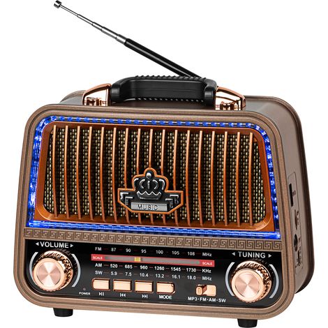 Radio portable analogique AM/FM Kruger&Matz Bluetooth microSD avec piles (1/5)