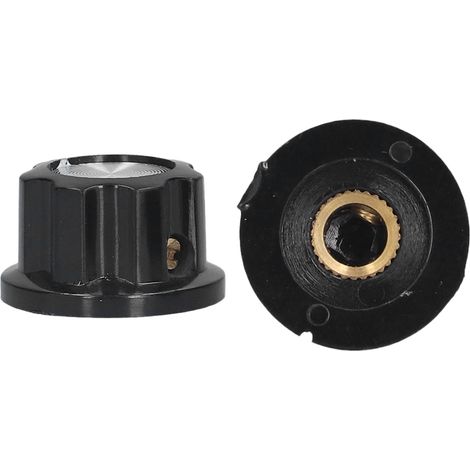 50 boutons de potentiomètre de rechange en plastique technique avec noyau en laiton, 20 mm, BEMA02 (1/5)
