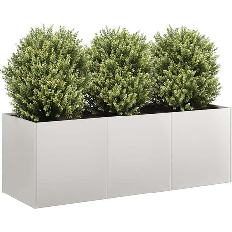 Pflanzkübel 120x40x40 cm Edelstahl