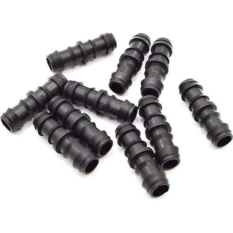 Lot de 100 Raccords d'Irrigation Goutte à 20 mm Connecteur Droit pour Tuyau et Tuyau d'Irrigation Union Sûre et Résistante