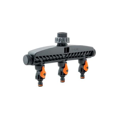 PRESA RUBINETTO A 5 VIE CON 3 RUBINETTI DI REGOLAZIONE- - ø 3/4 mm.20x27 - blister - 80005072 - 1 blister GF