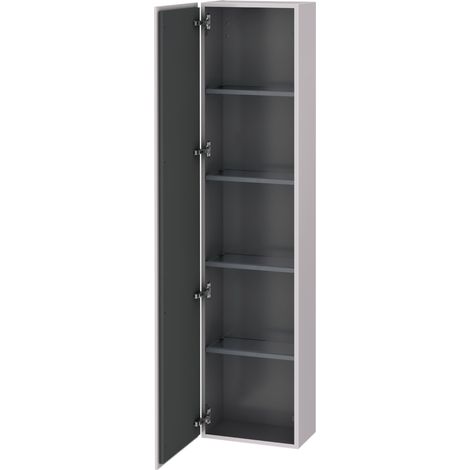 Duravit L-Cube Armadio alto larghezza 400 mm profondità 243 mm, 1 anta, incernierato a sinistra, colorazione: Laccato Bianco Lilla Seta opaco Laccato opaco - LC1170L8787 (1/4)