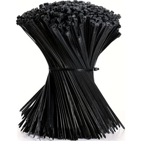 200 Pezzi Fascette Elettricista Fascetta Di Cablaggio 2.5 Mm 10 Cm In Nylon Nero (1/4)