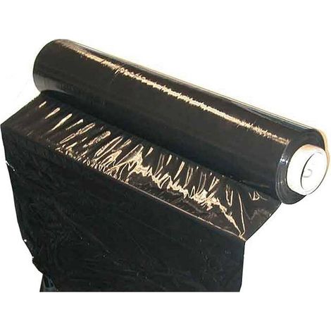 Film Extensible Noir 500 mm x 300 m - 23 um, Résistant et Flexible -  - D-Work