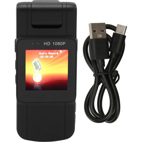 Caméra Clip Dos Multifonction Enregistreur Vidéo HD 1080P pour Agents de Sécurité et Réunions (1/5)