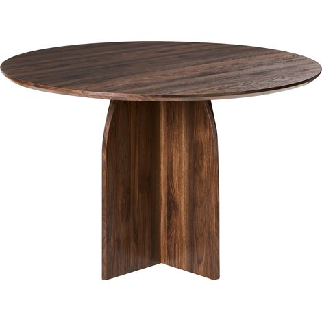 Mesa de comedor moderna con estructura de MDF ø 120 cm muebles de sala de estar marrón oscuro Yarra
