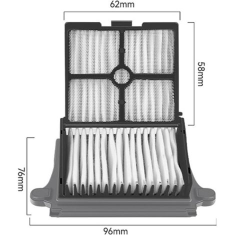 Ortviai Filtre pour aspirateur Tineco 3.0 – Lot de 4 pièces en ABS, haute efficacité de filtration (1/4)