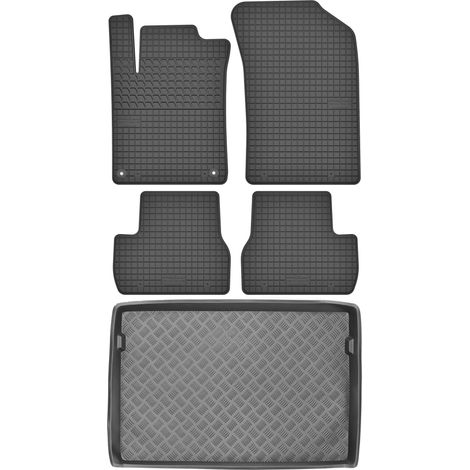 Ensemble de tapis de sol en caoutchouc pour Citroën C3 Aircross Crossover (à partir de 2017) + tapis de coffre