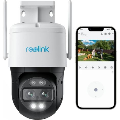 Reolink 4K 2,4/5GHz WLAN Dual-Lens PTZ Überwachungskamera Aussen, Auto-Tracking, Smarte Personen-/Fahrzeug-/Haustiererkennung, 6X Hybrid-Zoom, Farbnachtsicht, 2-Wege-Audio