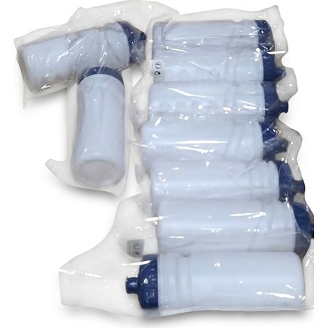 Lot de X GOURDES - Gourde blanche et bleue - Bouchon avec embout - Emballage individuel - Voir photos pour détails (1/5)