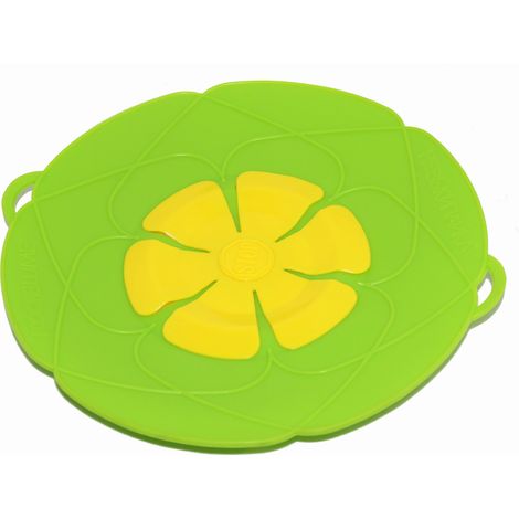26CM silicone ménage anti-déversement, anti-poussière et anti-éclaboussures cache-pot cuisine résistant aux hautes températures anti-éclaboussures anti-ébullition cache-pot(vert) (1/5)