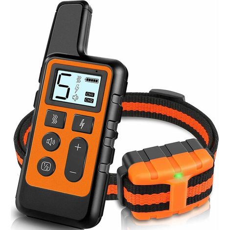 1pc Dog Shock Collar, Dog Training Collar with Remote Control for Small Medium Dogs 5-120 lbs Rechargeable Waterproof Electronic Collar with 3 Modes (1/5)