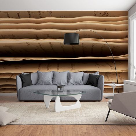 Papier peint intissé panoramique, motif manuscrit ancien, 270x250 cm : décorez votre intérieur avec style et élégance (1/3)