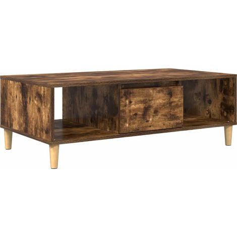Maison Exclusive - Tavolino da salotto Rovere fumé 102 x 55 x 35 cm (1/5)
