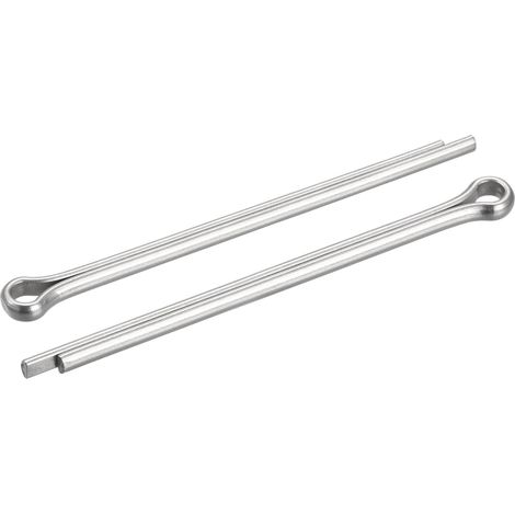 2Pcs Goupilles Fendues 5mm x 100mm Acier Inox Argenté (1/5)