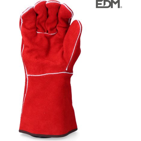 Schweißerhandschuh aus Spaltleder, genäht mit Kevlar-Faden, Größe 10 EDM (1/3)