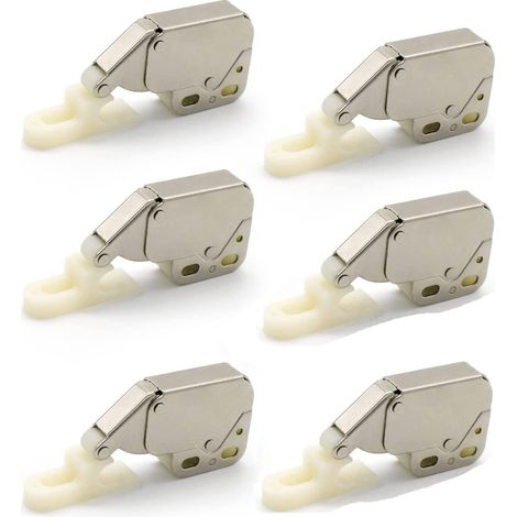 Ressort Mini Loquets,6PCS Mini-Latch Automatique Printemps Catch,Loqueteaux à Ressort,Serrure de Ressort Loquet Mini Latch Armoire Mini Latch pour Porte d'armoire de Cuisine