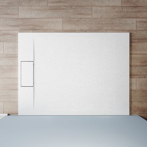 Sonni – Receveur de douche plat 120x90cm – SMC blanc RAL9016 – Antidérapant – Hauteur 32mm – Pour cabines de douche sans cadre (1/5)