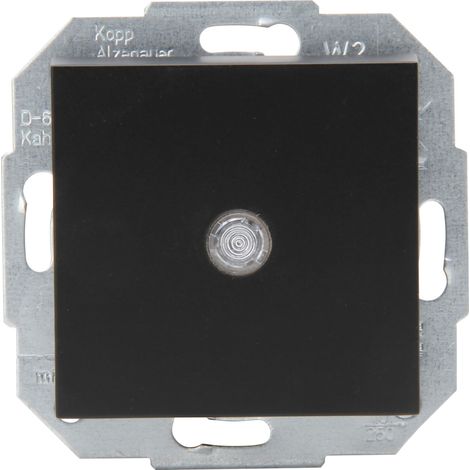Interrupteur universel lumineux IP20 Noir mat (1/4)