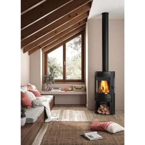 Poele a Bois - INVICTA - Neosen Plus 3 vitres raccordable - 8 KW - Bûches 40 cm (1/2)