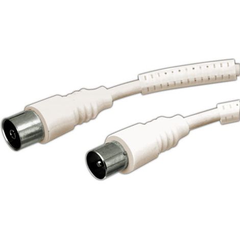 Attacco d'antenna maschio-femmina stampato ad iniezione 5 m blanco Electro Dh 37.002/5/B/BP 8430552129478