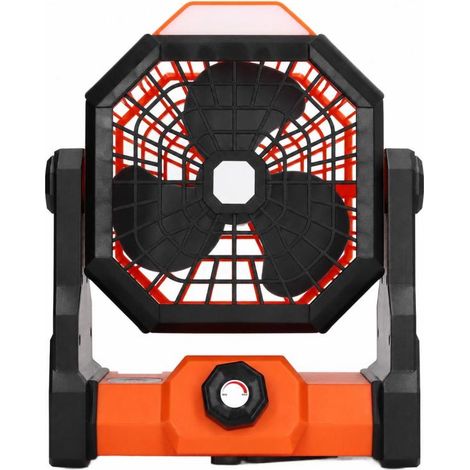 Ventilateur Camping 7800mAh – LED – Vitesse Variable – Puissant – Pique-Nique – Extérieur (1/5)