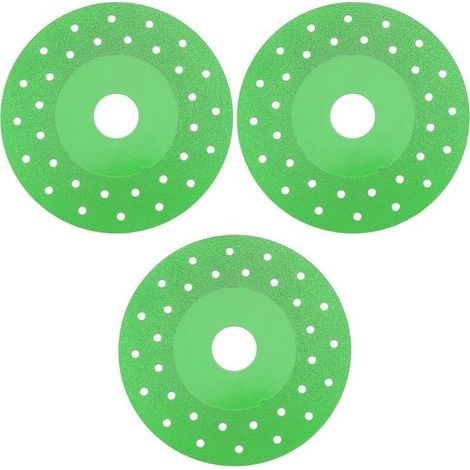 Lot de 3 Lames de Scie Diamantées Chanfreinées de 115 Mm Idéales pour La Découpe de Dalles de Roche de Granit de Marbre (1/5)