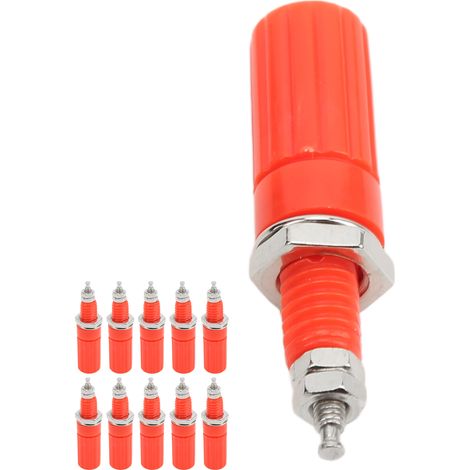 10 Pièces Douilles Banane M3 4mm Rouge pour Connexion Électronique et Panneau (1/5)