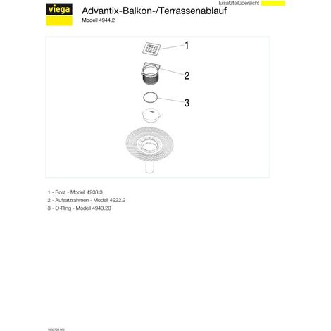 VIEGA 626983 Evacuation balcon/terrasse Advantix