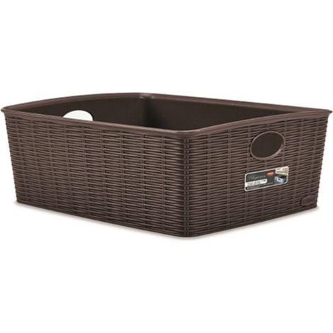 Stefanplast Cesta Elegance Rattan 36x29x13cm Grigio